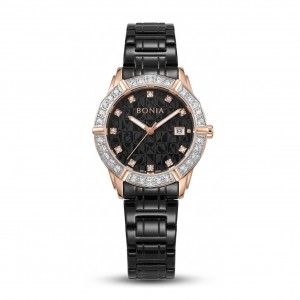 Bonia BNB10651-2033S Rosegold Black New