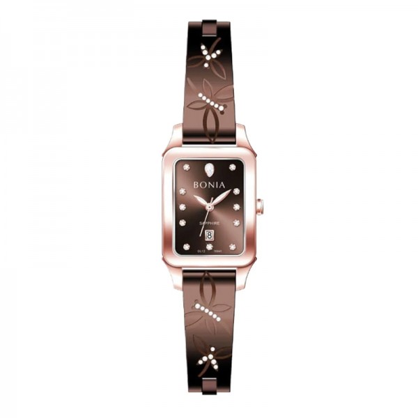 Bonia B10841-2047 Rosegold Brown Lady Sapphire