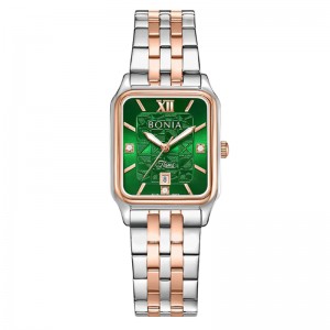 Bonia BNB10952-2693 Silver Rosegold Green