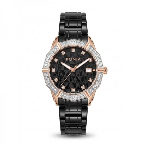 Bonia BNR10988-2037S Rosegold Black