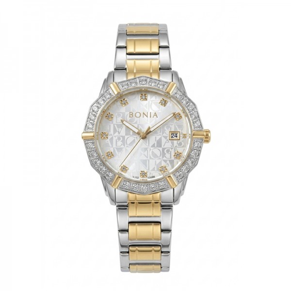 Bonia BNR10988-2117S Silver Gold Steel