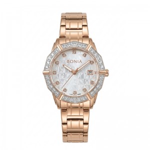 Bonia BNR10988-2517S Rosegold White Steel