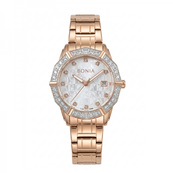 Bonia BNR10988-2517S Rosegold White Steel