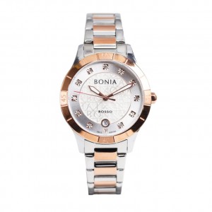 Bonia BR196-2617 Silver Rosegold White