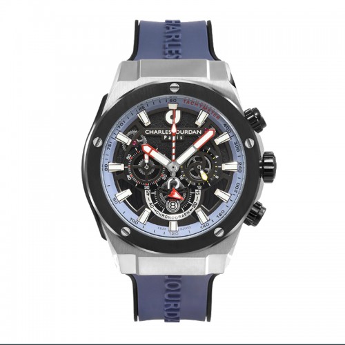 Charles Jourdan CJ1123-1382C Silver Navy Rubber