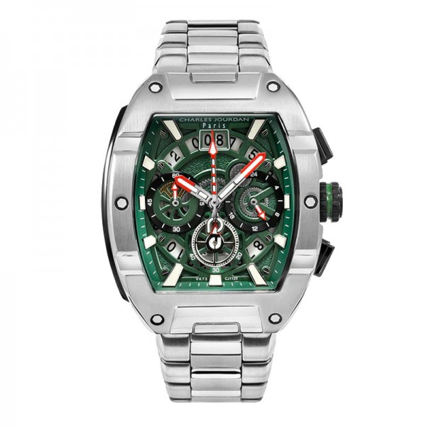 Charles Jourdan CJ1120-3392C Silver Green Chronograph Charles Jourdan CJ1120-3392C Silver Green Chronograph