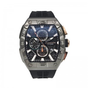 Crocodile CM-050G34B Black Rubber Strap