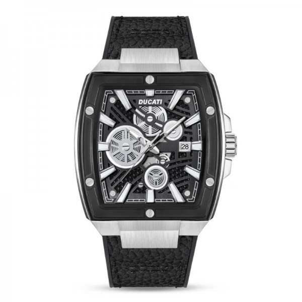  Ducati DTWGB0000701 Black Canvas Rubber Strap