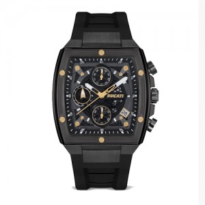  Ducati DTWGO0001302 Full Black Rubber Strap