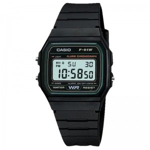 Casio F-91W-3DG Black Green