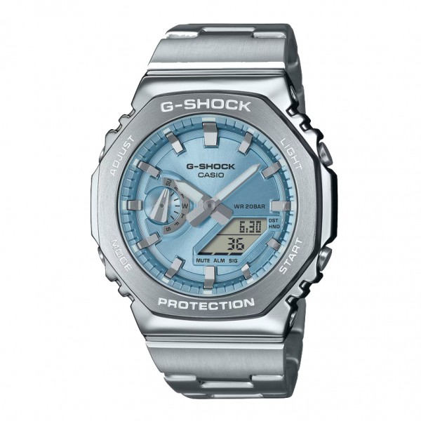 Casio Gshock GM-2110D-2ADR G-Steel CasiOak Light Blue