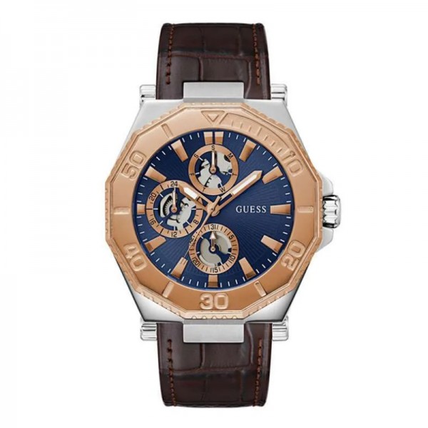 Guess GW0704G2 Silver Rosegold Brown Leather Prime Guess GW0704G2 Silver Rosegold Brown Leather Prime