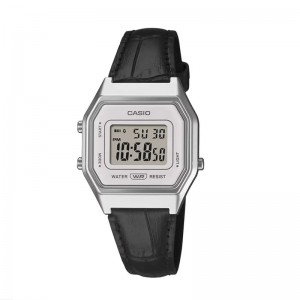 Casio General LA680WEL-1DF Black Leather