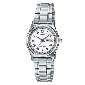 Casio LTP-V006D-7BUDF Silver White Steel