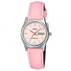 Casio LTP-V006L-4BUDF Silver Pink Leather Lady