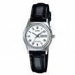 Casio LTP-V006L-7BUDF Silver White Leather Lady