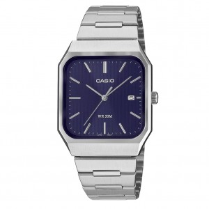 Casio MTP-B185D-2A1VDF Silver Blue Steel