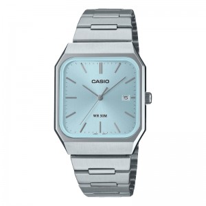 Casio MTP-B185D-2A2VDF Silver Light Blue Steel