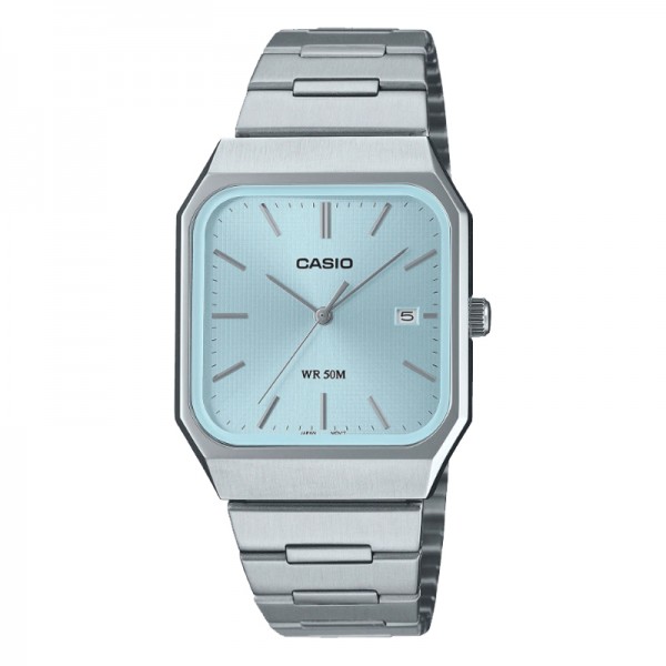 Casio MTP-B185D-2A2VDF Silver Light Blue Steel