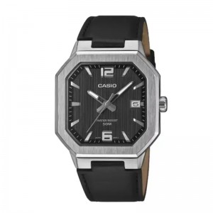 Casio MTP-B195L-1AVDF Silver Black Leather