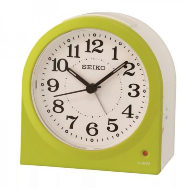 Jam Meja Weker Seiko QHE179M Beep Lumibrite Quiet Sweep Green