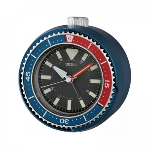 Jam Meja Weker Seiko QHE207L Pepsi Blue Red