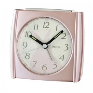 Jam Meja Weker Seiko QHE209P Beep Lumibrite Quiet Sweep Pink
