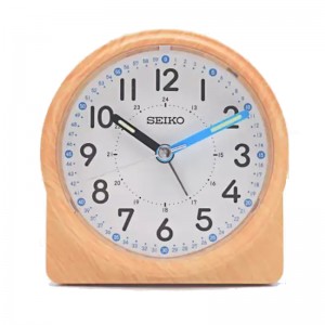 Jam Meja Weker Seiko QHE210B Beep Lumibrite Quiet Brown