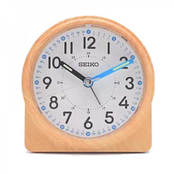 Jam Meja Weker Seiko QHE210B Beep Lumibrite Quiet Brown