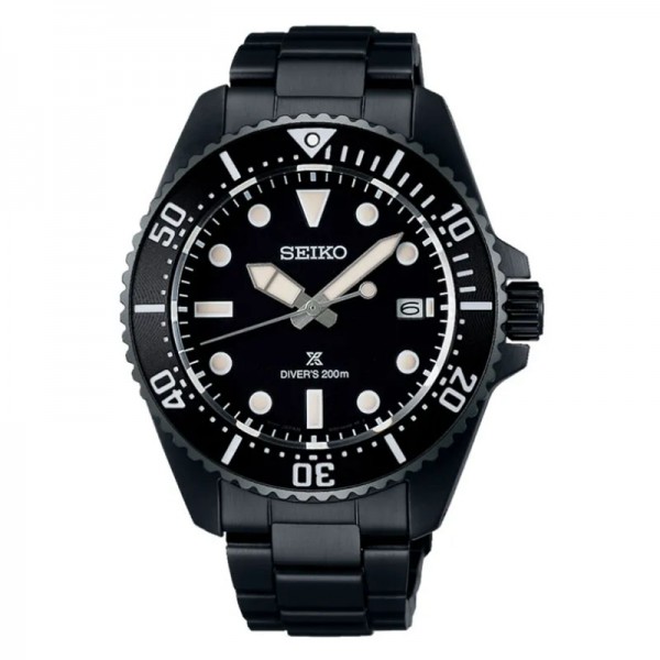 Seiko SNE599P1 Solar Diver 200m Full Black