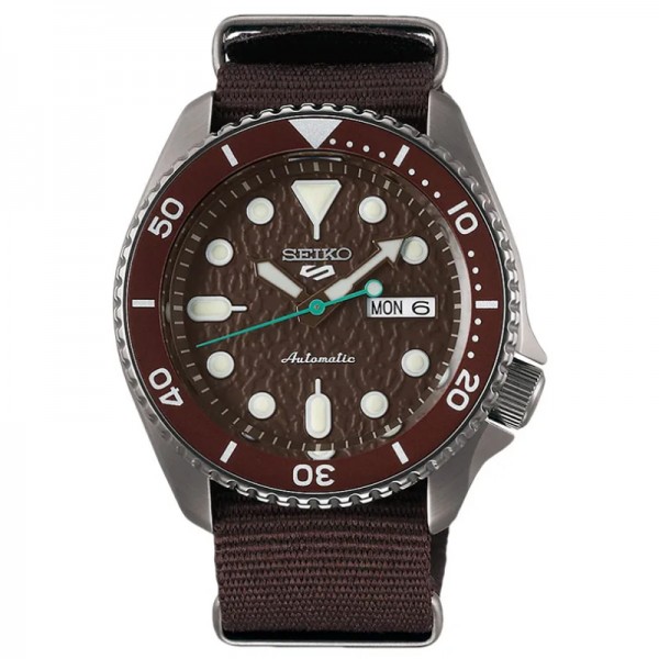 Seiko SRPD85K1 Seiko 5 Automatic Brown Nylon Strap Seiko SRPD85K1 Seiko 5 Automatic Brown Nylon Strap