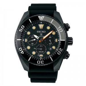 Seiko SSC761J1 Solar Chronograph Black Rubber