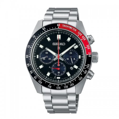 Seiko SSC915P1 Prospex Speedtimer Solar Chronograph Black Dial Stainless Steel Strap
