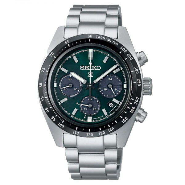 Seiko SSC933P1 Prospex Speedtimer SeiTona Solar Chronograph Green Dial Stainless Steel Strap Seiko SSC933P1 Prospex Speedtimer SeiTona Solar Chronograph Green Dial Stainless Steel Strap