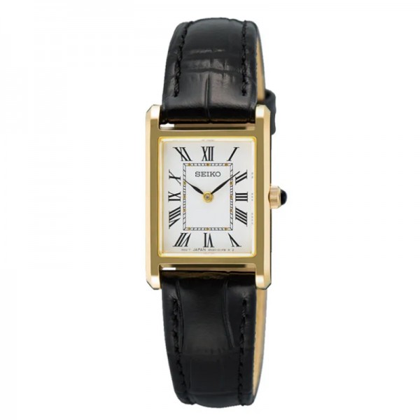 Seiko SWR108P1 Gold White Lady Tank Seiko SWR108P1 Gold White Lady Tank