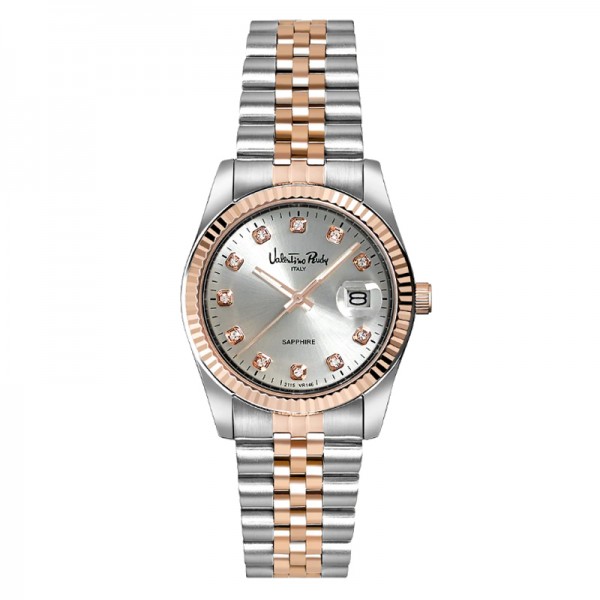 Valentino Rudy VR146-1617 Silver Rosegold White Boy Size Valentino Rudy VR146-1617 Silver Rosegold White Boy Size
