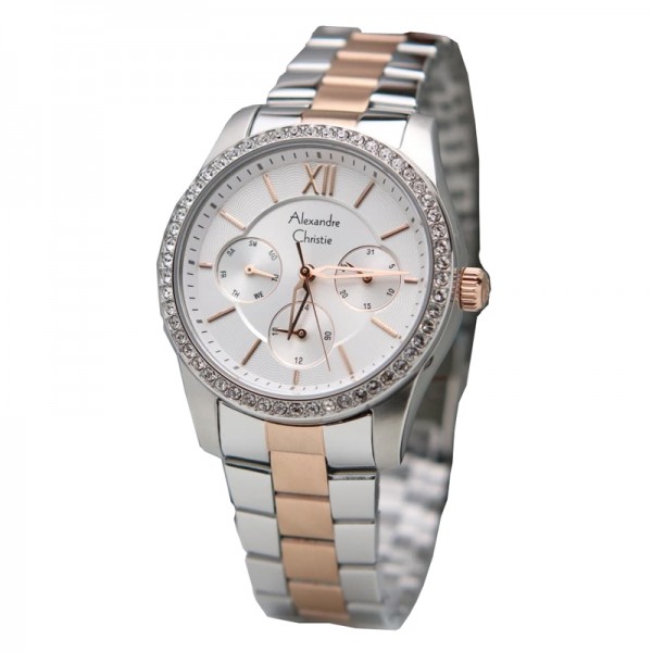 Alexandre Christie AC 2827 Silver Rosegold White BFBTRSL