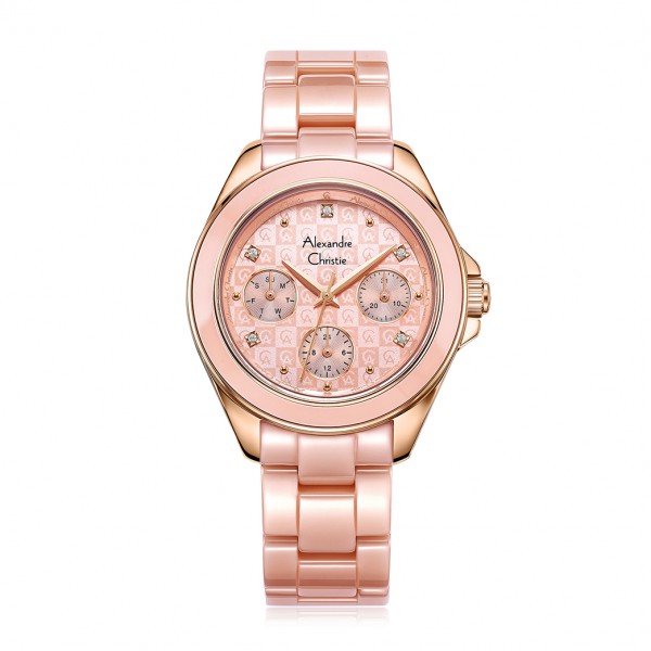 Alexandre Christie AC 2A70 Rosegold Pink Ceramic BFBRGPN