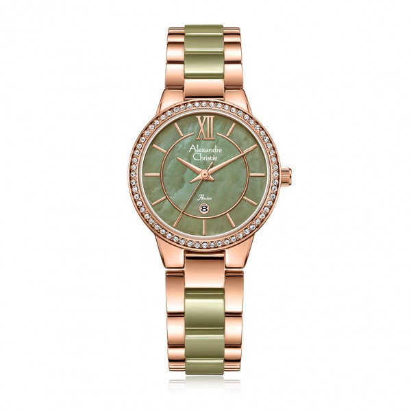 Alexandre Christie AC 2A94 Rosegold Green Acrylic LDBRGGN