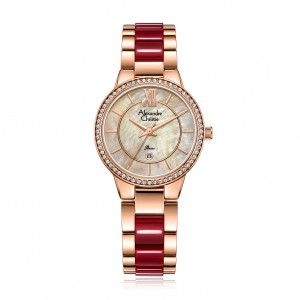 Alexandre Christie AC 2A94 Rosegold Red Acrylic LDBRGLNRE