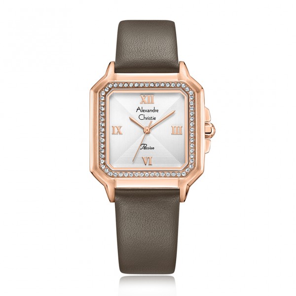 Alexandre Christie AC 2B32 Rosegold Brown Leather LHLRGSLBO