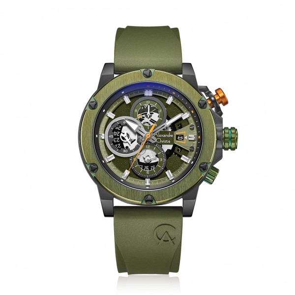 Alexandre Christie AC 6491 Green Army Rubber BCRGAGN