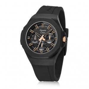 Alexandre Christie AC 6590 Full Black Rosegold Lady BFRIPBARG