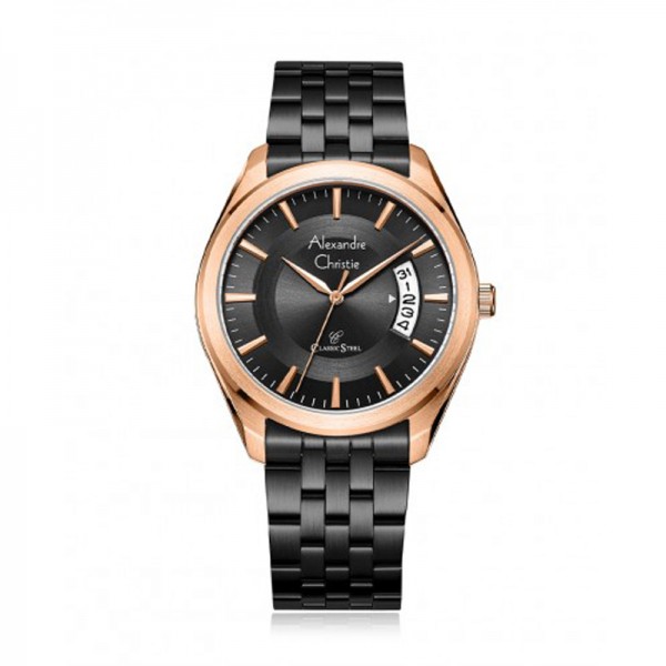 Alexandre Christie AC 8674 Rosegold Black Man MDBBRBA