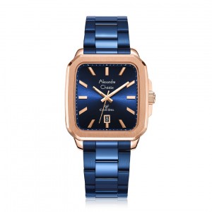 Alexandre Christie AC 8687 Rosegold Blue Steel Man MDBURBU