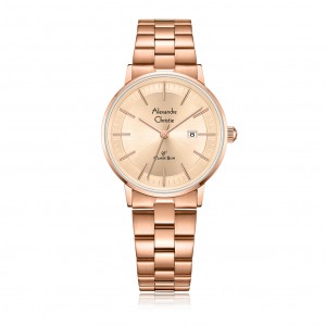 Alexandre Christie AC 8694 Full Rosegold Steel Lady LDBRGLN