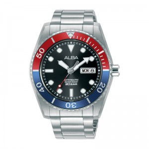 Alba AL4291 AL4291X1 Silver Red Blue Ring Automatic
