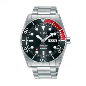 Alba AL4293 AL4293X1 Silver Red Black Ring Automatic