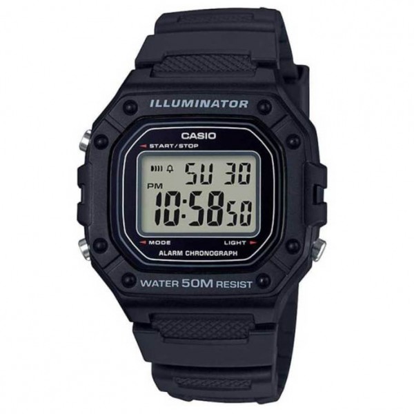 CASIO W-218H-1AVDF FULL BLACK