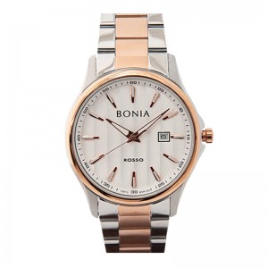 Bonia BR182-1612 Silver Rosegold White Man